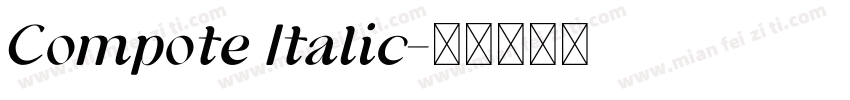 Compote Italic字体转换